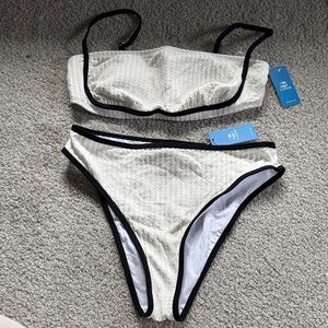 Cupshe Textured White Bikini